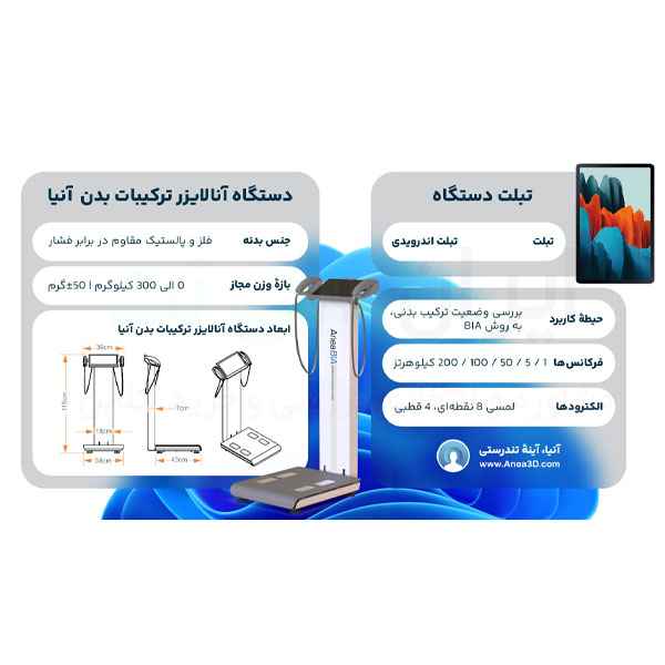 دستگاه آنالایزر بدن آنیا مدل Anea 1203