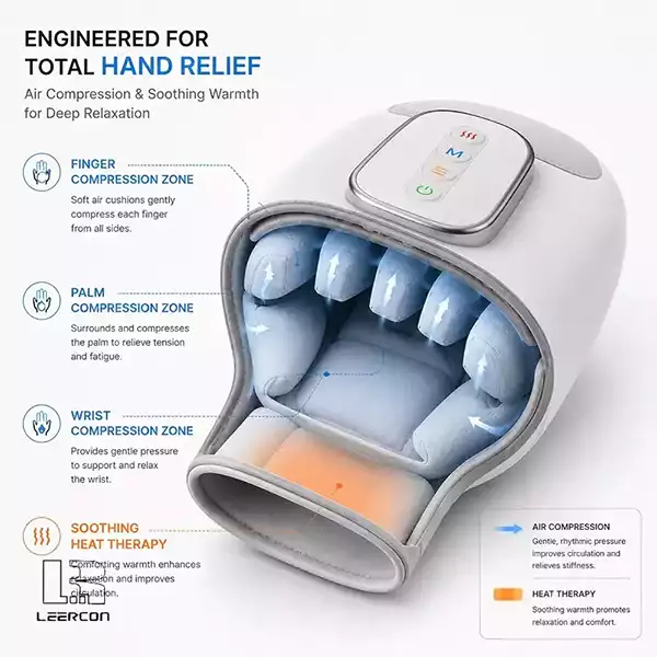 ماساژور دست هوشمند لیرکن مدل SMART HAND MASSAGER