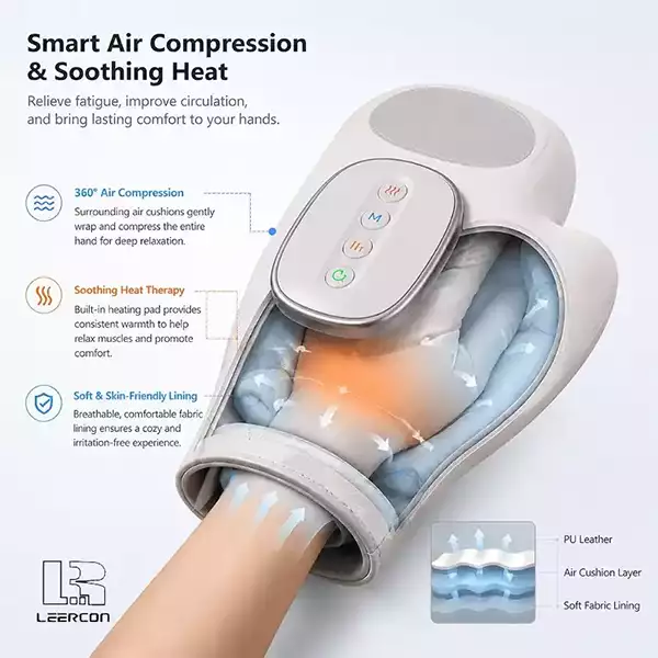 ماساژور دست هوشمند لیرکن مدل SMART HAND MASSAGER