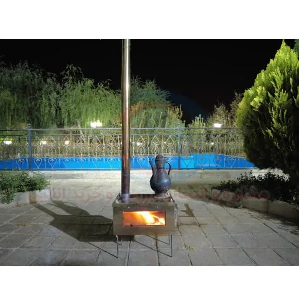 بخاری هیزمی استیل سفری مجیکمپ مدل کلاسیک